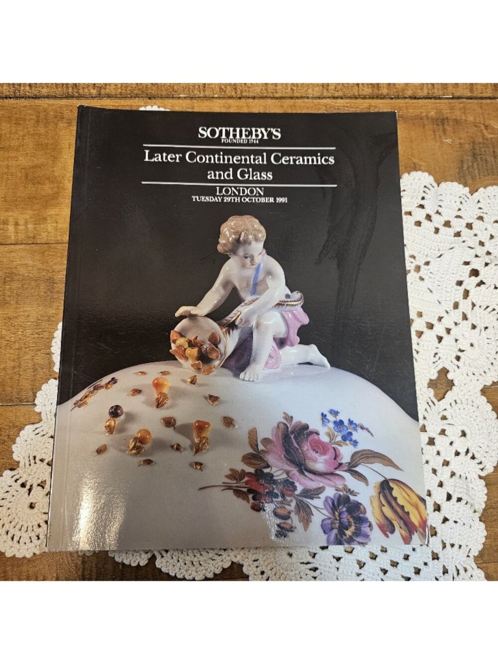 sothebys auction catalog LATER CONT CERAMICS &GLASS -LONDON- 10-29-1991